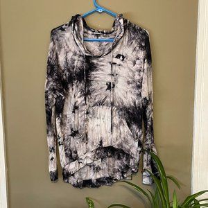 Lightweight Navy Tie Dye Hoodie